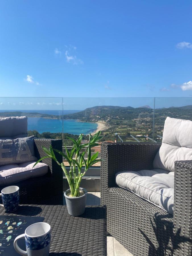 Haut De Villa - Vue Mer Avec Coucher De Soleil Cargèse Exteriér fotografie